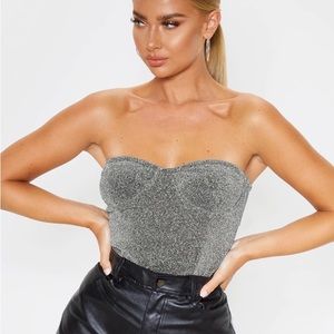 Pretty Little Thing Glitter Cup Corset